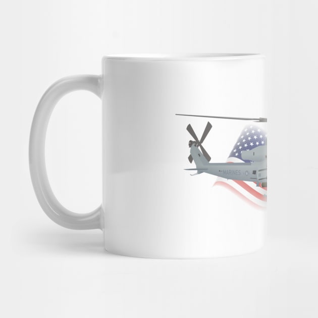 Patriotic UH-1Y Venom Helicopter by NorseTech